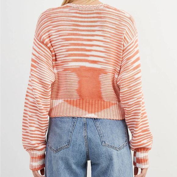 Ciao Lucia Varese Cotten Jacquard-Knit Cardigan in Blush Size Small - Picture 12 of 15